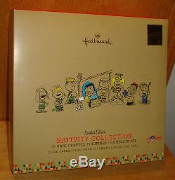 Hallmark 2015 PEANUTS set of 10 Piece Nativity Limited Edition See Description