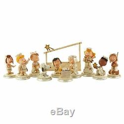 Hallmark 2015 PEANUTS set of 10 Piece Nativity Limited Edition See Description