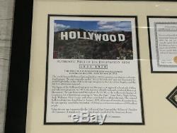 Hollywood Sign Limited Edition Piece Presentation, Framed, Full Documentation