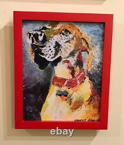 Hound Dog, 10x12, Limited Edition Oil Painting Canvas Print, Framed Art