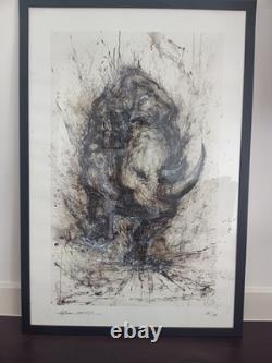 Hua Tunan Limited Edition Rhino Print (Rare print)