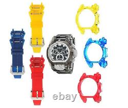 Invicta 52mm Bolt Zeus Magnum Anatomic Swiss Chrono Watch with 4-Piece Strap Set