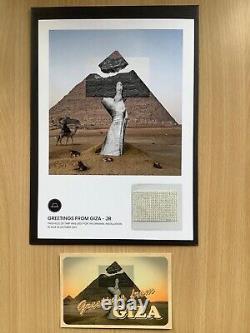 JR Greetings from Giza Original Print, Postcard, & Piece of Tarp 2021