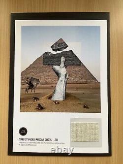 JR Greetings from Giza Original Print, Postcard, & Piece of Tarp 2021