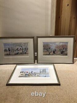 James H Tytler Three Framed Limited Edition Art Pieces Depicting Orchards &Pond