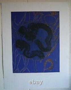 John Hoyland abstract print limited edition etching signed numbered unframed