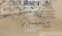John K. Thompson Limited Edition North Carolina Scene Hand Cast Art 1975 Signed
