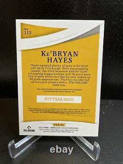 KeBryan Hayes 2021 Immaculate On Card Auto RC. PIRATES Crazy Patch 1 Of 1