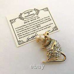 Kenneth Jay Lane KJL Limited Edition House Mouse Brooch Pin book piece