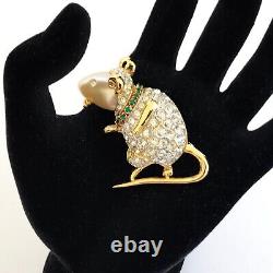 Kenneth Jay Lane KJL Limited Edition House Mouse Brooch Pin book piece