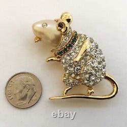 Kenneth Jay Lane KJL Limited Edition House Mouse Brooch Pin book piece