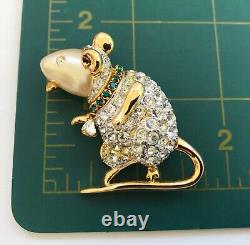 Kenneth Jay Lane KJL Limited Edition House Mouse Brooch Pin book piece