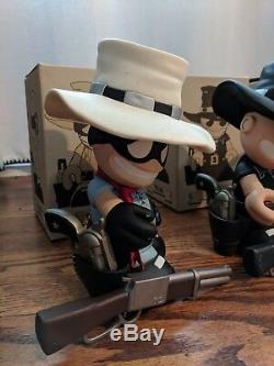 Kidrobot Mascot 7in Huck Gee The Good The Bad The Ugly set (Ltd Ed 800 pieces)