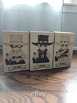 Kidrobot Mascot 7in Huck Gee The Good The Bad The Ugly set (Ltd Ed 800 pieces)