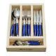 Laguiole 24 Piece Cutlery Set By Jean Neron French Blue Limited Edition