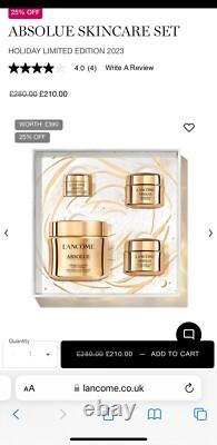 Lancome ABSOLUE 4 pieces SET LIMITED EDITION soft cream eye cream worth £390