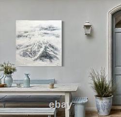 Limited Edition Canvas Print With Texture Mountain Abstract