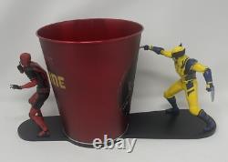 Limited Edition Deadpool & Wolverine Movie Popcorn Bucket Tin & figures 1 Piece