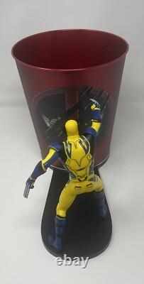 Limited Edition Deadpool & Wolverine Movie Popcorn Bucket Tin & figures 1 Piece