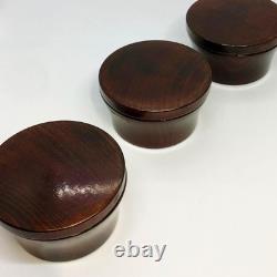 Limited Edition Johoji Lacquer, Lid, 3-Piece Small Holder, Folk Art