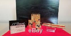 Limited Edition S. T. Dupont Afrika 5 Piece Lighter and Pen Set #7/100