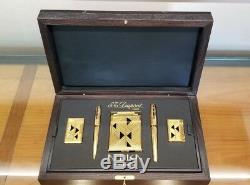 Limited Edition S. T. Dupont Afrika 5 Piece Lighter and Pen Set #7/100