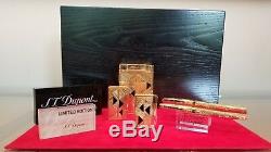 Limited Edition S. T. Dupont Afrika 5 Piece Lighter and Pen Set #7/100