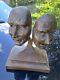 Limited Edition Sculpture Ron Moll Thespian Tragedy & Comedy Masks On Stand