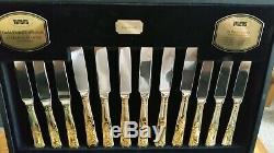 Limited edition, Gold Plated, Viners 44 piece cutlery/canteen set