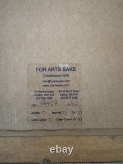 Lino Lago. FAKE ABSTRACT (Queen Victoria) Signed. Ltd Ed. Framed with Art Glass