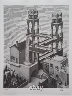 M. C. Escher Signed Impossible World Collectable Lithograph