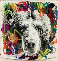 MR CLEVER ART GRAFFITI URBAN BEAR street art urban pop contemporary abstract