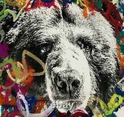 MR CLEVER ART GRAFFITI URBAN BEAR street art urban pop contemporary abstract