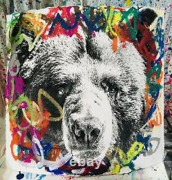 MR CLEVER ART GRAFFITI URBAN BEAR street art urban pop contemporary abstract