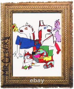 MR CLEVER ART TWO HEADED FIRE CAT MYSTIC CREATURES contemporary avant garde pop