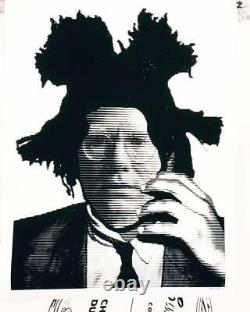 MR CLEVER ART WARHOL BASQUIAT LINES black white contemporary abstract pop art