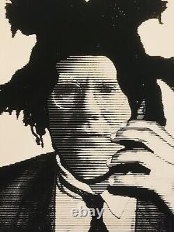 MR CLEVER ART WARHOL BASQUIAT LINES black white contemporary abstract pop art