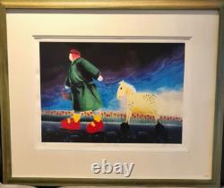 Mackenzie Thorpe Signed Limited Edition Print Walking the Horse 145/270 Framed