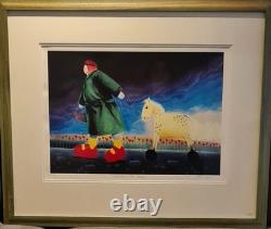 Mackenzie Thorpe Signed Limited Edition Print Walking the Horse 145/270 Framed