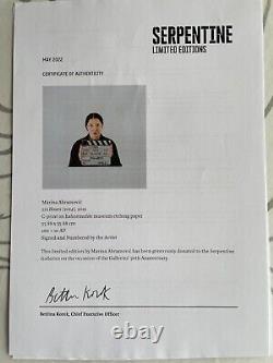 Marina Abramovic Abramovic 512 Hours Signed Numbered Limited Edition Print /100