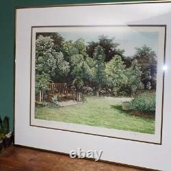 Mark Spain Limited Edition Print Signed Framed Etching Landscape Rose Garden 25