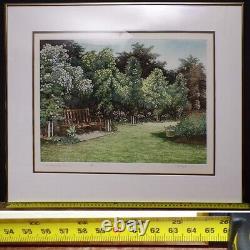 Mark Spain Limited Edition Print Signed Framed Etching Landscape Rose Garden 25