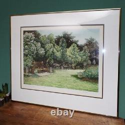 Mark Spain Limited Edition Print Signed Framed Etching Landscape Rose Garden 25