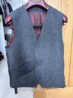 Mens Herbie Frogg Limited Edition Grey Check 3 Piece Suit Inc Trouser And Tie