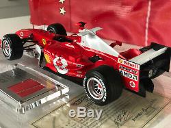 Michael Schumacher 75th Win Ferrari F1 F2004 Hotwheels 118 Race Suit Piece COA