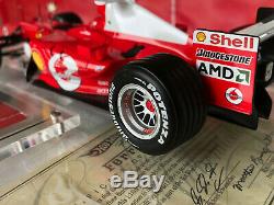 Michael Schumacher 75th Win Ferrari F1 F2004 Hotwheels 118 Race Suit Piece COA