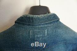 Mint $795 Rrl Medium Blue Indigo Pullover Patch Limited Edition Repaired