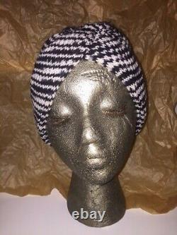 Missoni Winter Warm Black & White Knit Stylish Turban! Cozy Warmness Piece