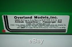 N Brass Overland 2837.1 Amtrak Superliner II Passenger Car 9 Piece Set J10975