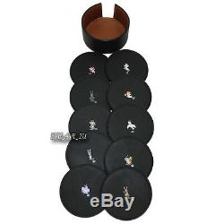 NWT Coach X Gary Baseman Leather Coaster 10 Piece Set Limited Edition 64364